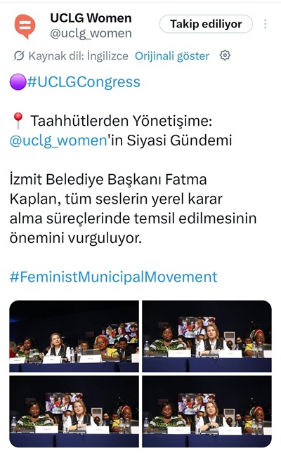 UCLG Women’dan Fatma Başkan paylaşımı