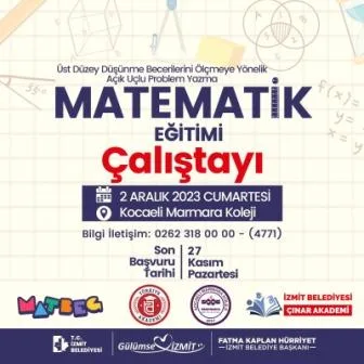 Çınar Akademi, Türkiye Akademi, Matbeg ve Kocaeli Marmara Koleji ‘Matematik Çalıştayı’ düzenleyecek