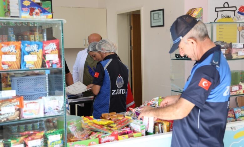 Kartepe zabıta kantinleri denetledi