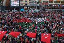 Filistin Miting, katılım yüksek oldu