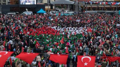 Filistin Miting, katılım yüksek oldu