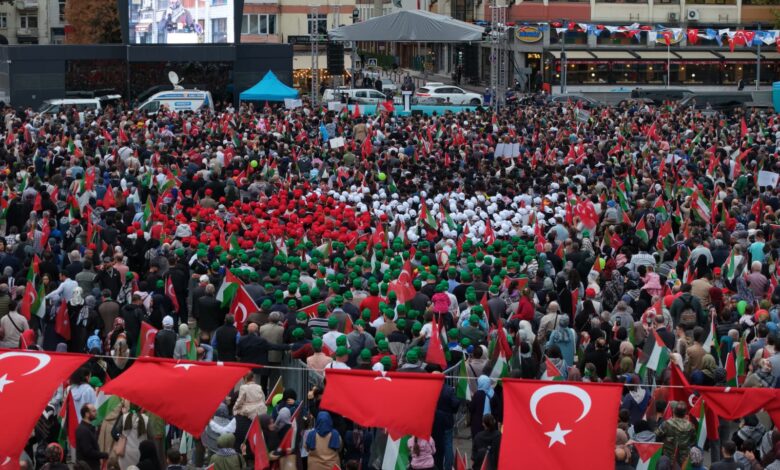 Filistin Miting, katılım yüksek oldu