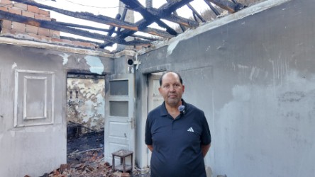 Büyükşehir'den evi yanan vatandaşa yardım eli