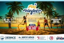Derince'de Plaj Voleybolu Heyecanı