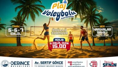 Derince'de Plaj Voleybolu Heyecanı