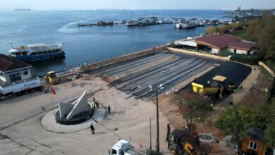 1 Mart Vapur İskelesi otoparkı yüzde 85 tamam