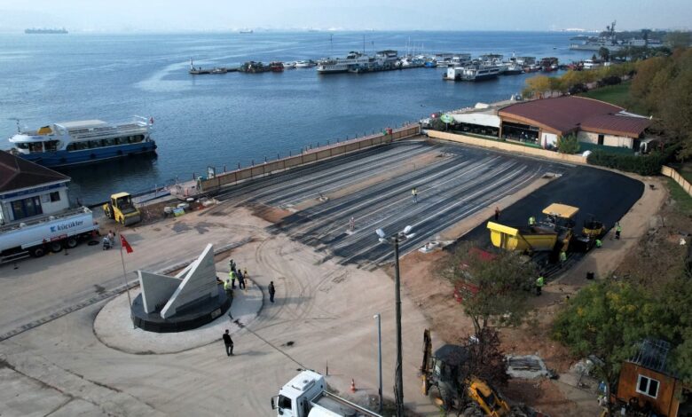 1 Mart Vapur İskelesi otoparkı yüzde 85 tamam