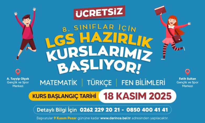 Ücretsiz LGS Hazırlık Kursları Başlıyor