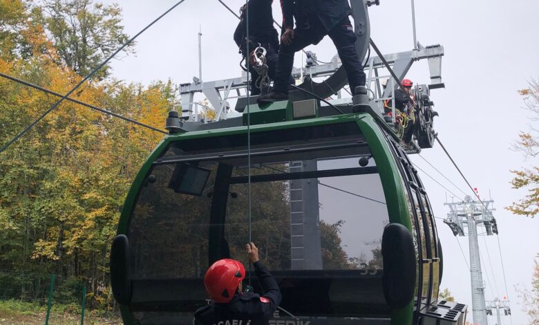 Kartepe Teleferik'te gerçeği aratmayan tatbikat