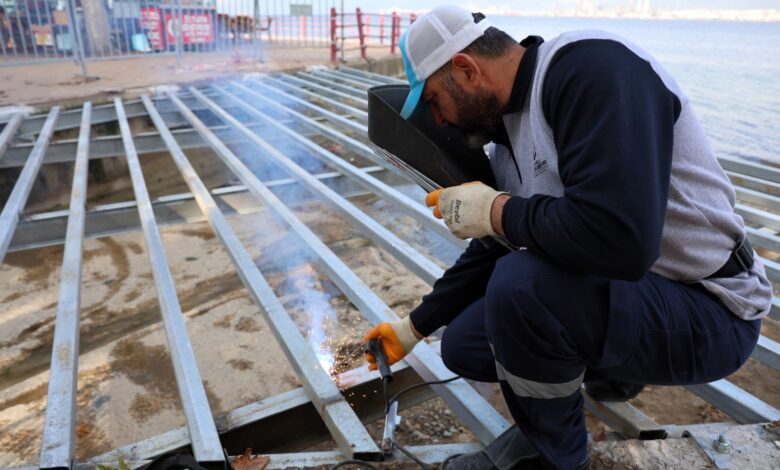 Değirmendere sahiline yeni yaya geçiş köprüsü