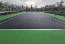 Derince Sağlıklı Yaşam Parkı'ndaki basketbol ve tenis sahaları