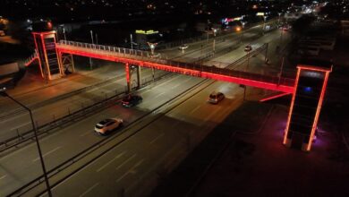 Kadına şiddete karşı turuncu mesaj