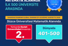 Matematik Alanında İlk 500 Üniversite Arasında