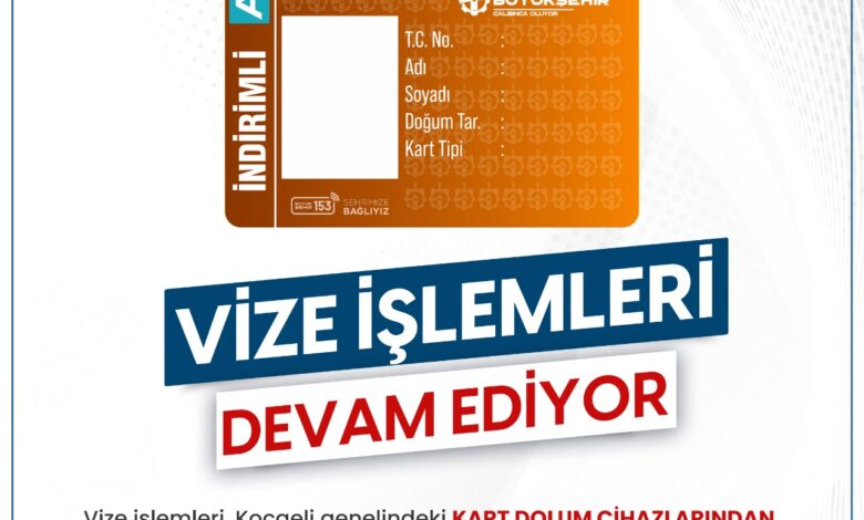 İndirimli Kocaelikart vize işlemlerinde son tarih 1 Ocak