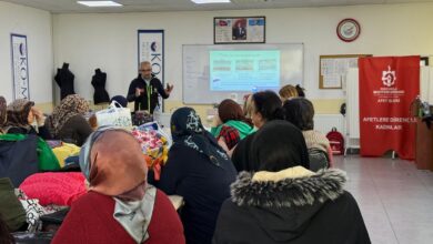 KO-MEK kursiyerlerine yönelik afet farkındalık eğitimleri düzenledi.