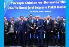 KOTO Genel Sekreteri Anlıpak’a TOBB Hizmet Şeref Plaketi
