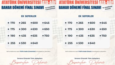 ATA-AÖF Sınavına 15 farklı Hat Desteği